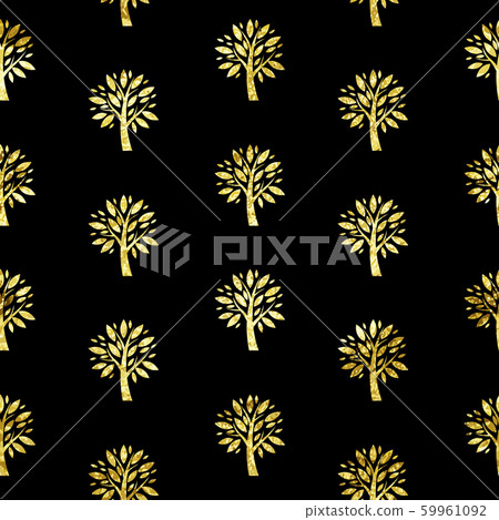 Abstract Vector Tree Seamless Pattern Background - Stock Illustration ...