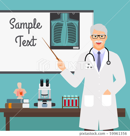 Surgeon with radiology on stand Surgeon with radiology on stand 59961356