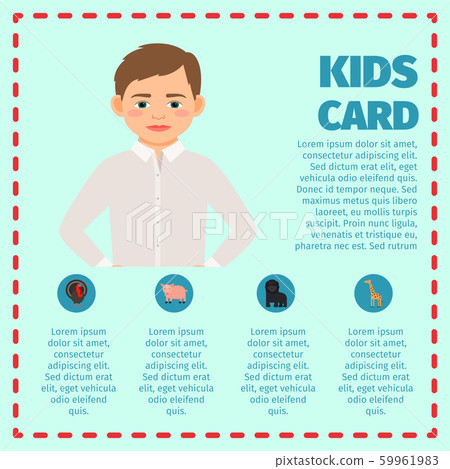 Sad boy kids card infographic 59961983