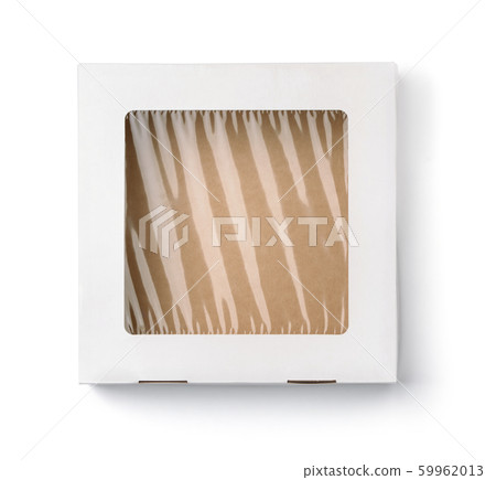 White paper package box with transparent window White paper package box with transparent window 59962013