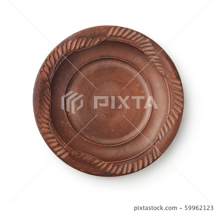 Top view of empty old ceramic plate Top view of empty old ceramic plate 59962123