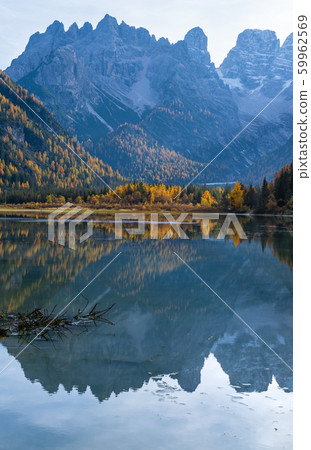 Autumn peaceful alpine lake Durrensee or Lago di 59962569
