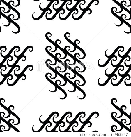 Wave seamless vector pattern or monochrome modern Wave seamless vector pattern or monochrome modern 59963357