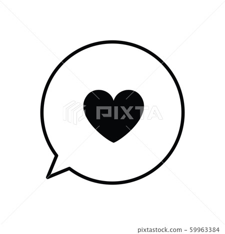 Black and white vector heart icon isolated on - Stock Illustration ...
