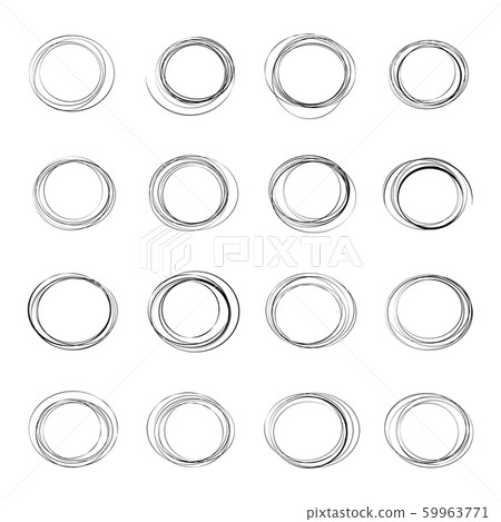 Hand Drawn Circle or Scribble Circles Collection - Stock Illustration ...