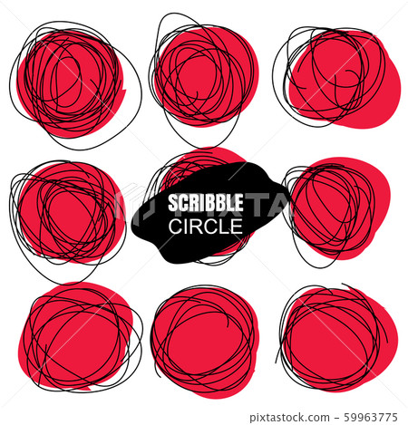 Hand Drawn Circle or Scribble Circles Collection - Stock Illustration ...