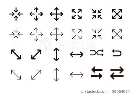 Arrows vector collection with elegant style and black color. Vector illustration. Arrows vector collection with elegant style and black color. Vector illustration. 59964024