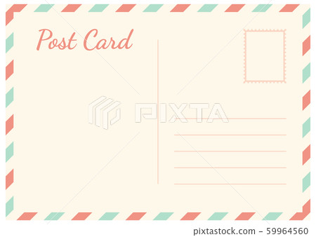 Postal card isolated on white background. Vector illustration Postal card isolated on white background. Vector illustration 59964560