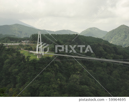Kokonoe bridge at Kuju “dream” large suspension bridge Kokonoe bridge at Kuju “dream” large suspension bridge 59964695