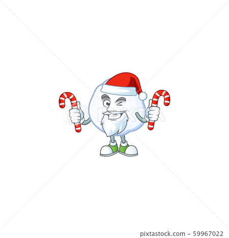 Snowball Cartoon character in Santa with candy Snowball Cartoon character in Santa with candy 59967022