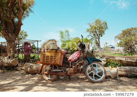 Motorbike, scooter, traditional two wheels transport in Asia 59967279