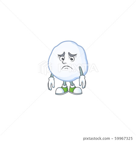 Snowball Cartoon character showing afraid look face Snowball Cartoon character showing afraid look face 59967325