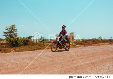 Motorbike, scooter, traditional two wheels transport in Asia 59967614