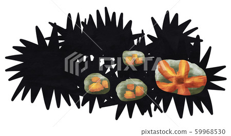 Many sea urchins 59968530
