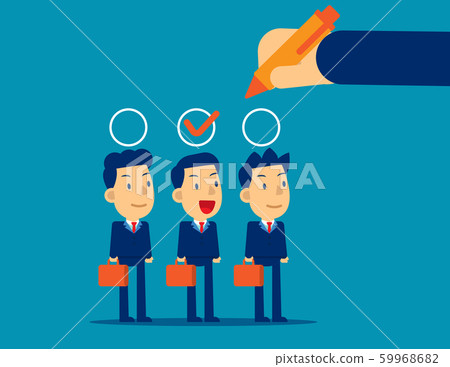 Manager hand selection employee appropriate 59968682