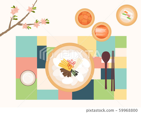Rice Cake Soup Vector Illustration Rice Cake Soup Vector Illustration 59968800