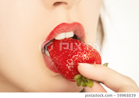 girl with strawberry girl with strawberry 59968839