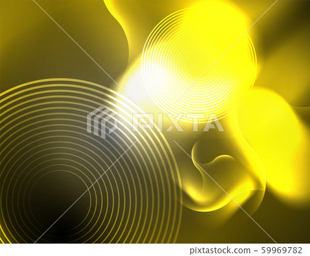 Shiny metallic neon waves vector design Shiny metallic neon waves vector design 59969782