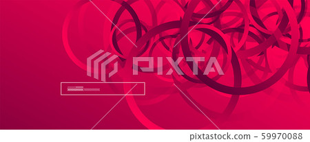 Abstract background. Geometric circles and fluid gradient. Line design, technology hi-tech digital illustration. Vector Illustration For Wallpaper, Banner, Background, Card, Book Illustration 59970088