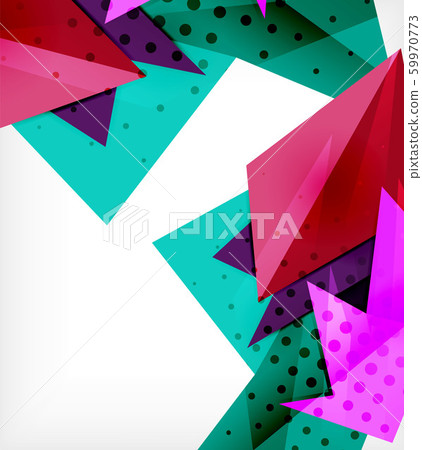 Modern origami card. Modern origami design element. Color geometric pattern. Abstract low-poly background. Presentation template. Modern origami card. Modern origami design element. Color geometric pattern. Abstract low-poly background. Presentation template. 59970773