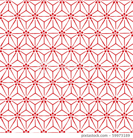 Plum and hemp leaf pattern background illustration Plum and hemp leaf pattern background illustration 59973189
