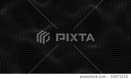 Abstract Minimal Morphed Dot Surface - 3D Illustration Abstract Minimal Morphed Dot Surface - 3D Illustration 59973228