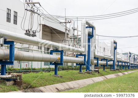 Industrial pipelines in power station facility Industrial pipelines in power station facility 59973376