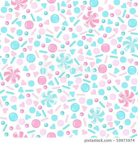 Rose and blue sweet Sprinkles seamless pattern 59973974