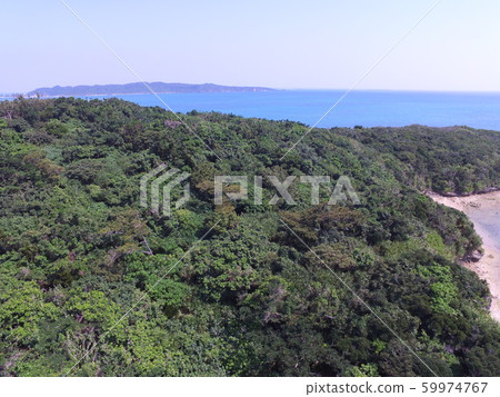 Aerial view (Daruma City, Okinawa Prefecture) with a tropical island-drone Aerial view (Daruma City, Okinawa Prefecture) with a tropical island-drone 59974767