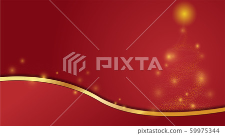 The Christmas tree on red background vector... - Stock Illustration ...