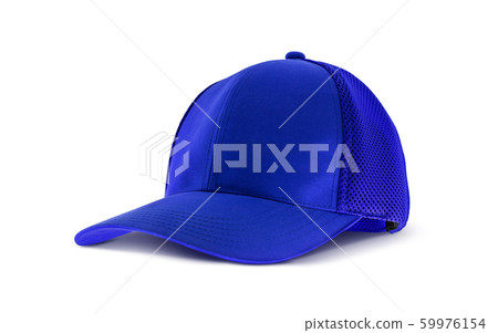 blank blue canvas cap for premium clothing accessary design mock-up 59976154