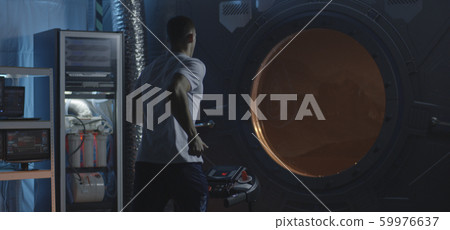 Astronaut training in Mars base 59976637