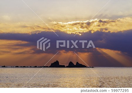 (Kanagawa) Manazuru Peninsula Mitsuishi Coast Sunrise 59977295