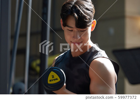 Male fitness dumbbell 59977372