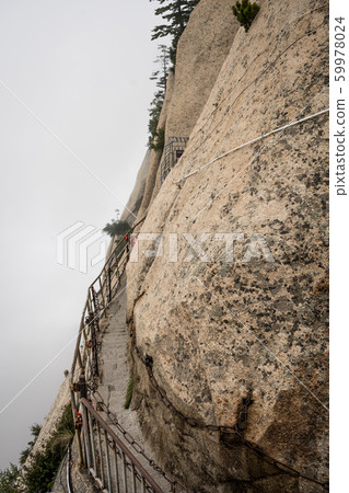 Stone steps on the perilous Plank Walk trail 59978024