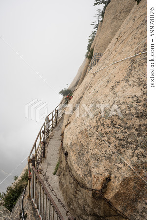 Stone steps on the perilous Plank Walk trail Stone steps on the perilous Plank Walk trail 59978026
