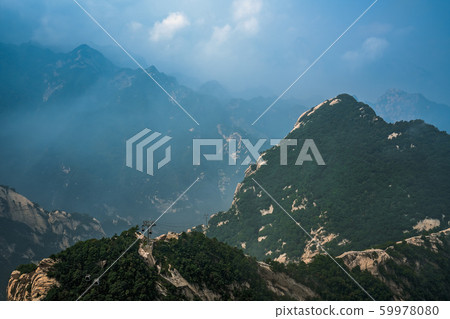 Panoramic view from the West Peak summit of Hua 59978080