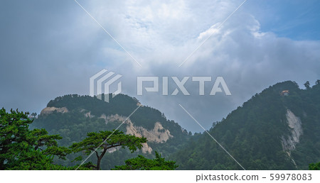 The majestic Huashan mountain in China 59978083