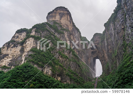 View of the holy sacred Tianmen Mountain View of the holy sacred Tianmen Mountain 59978146