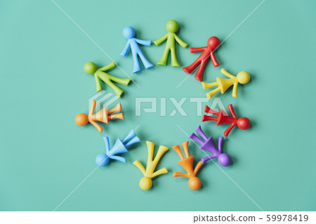 Colorful doll round emerald 59978419