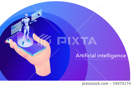 Virtual robot AI robot_eye catch 59979174