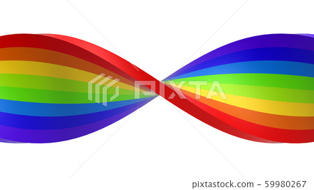 Line bow color Line twist Background white background Rainbow color CG Line bow color Line twist Background white background Rainbow color CG 59980267