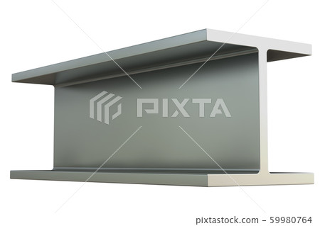 Profile of Steel Channel. Isolated on White Background. 3d rendering Profile of Steel Channel. Isolated on White Background. 3d rendering 59980764