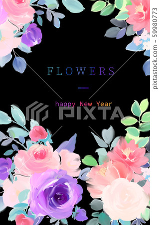 Elegant beautiful watercolor rose flower bouquet Elegant beautiful watercolor rose flower bouquet 59980773