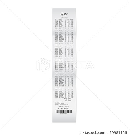 Template of a check from a shop or supermarket or Template of a check from a shop or supermarket or 59981136