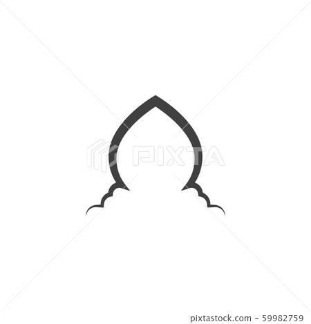 Mosque window vector icon 59982759