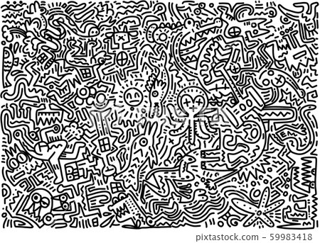 abstract background ,Hand Drawn Vector 59983418