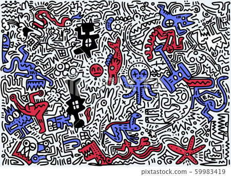 abstract background ,Hand Drawn Vector 59983419