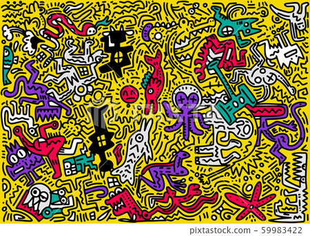 abstract background ,Hand Drawn Vector 59983422