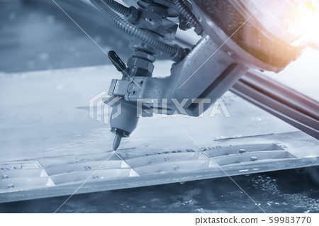 The abrasive multi-axis  water jet machine. 59983770